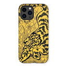 Tiger in the Jungle - Paul Ranson Iphone Case, 14 Pro Max / Matte, Decorative Iphone Case Yellow Black Abstract Floral Design