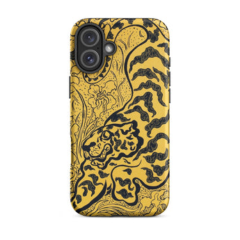 Tiger in the Jungle - Paul Ranson Iphone Case, 16 Plus / Matte, Yellow Phone Case Tiger Design