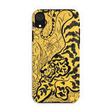 Tiger in the Jungle - Paul Ranson Iphone Case, Xr / Matte, Phone Case Intricate Yellow Black Abstract Design Floral