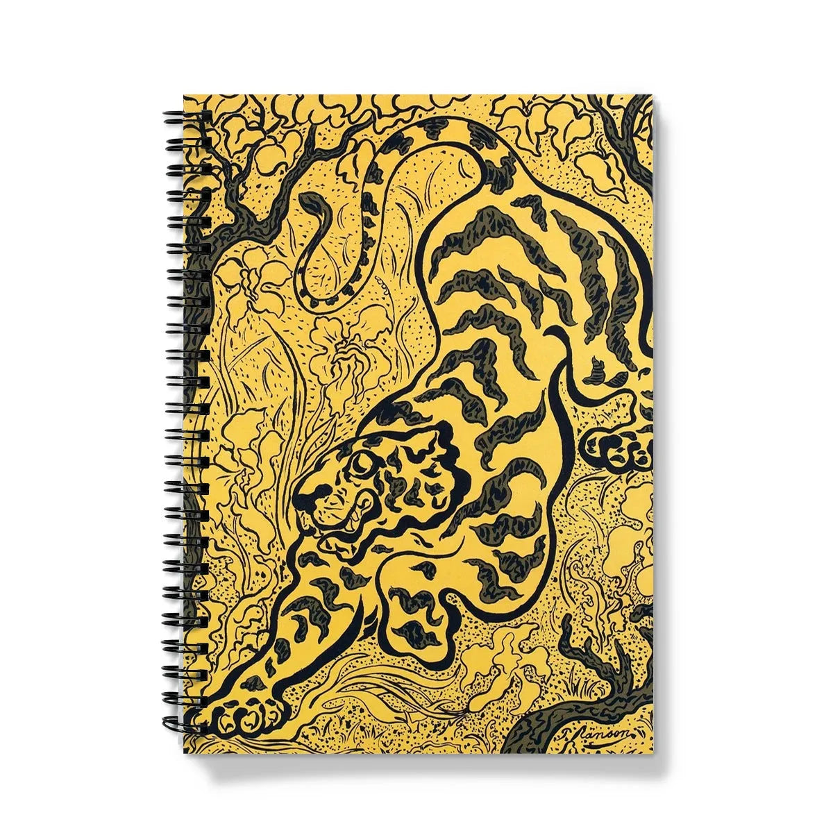 Tiger In The Jungle By Paul Ranson Notebook - A5 / Graph - Notebooks & Notepads - Aesthetic Art