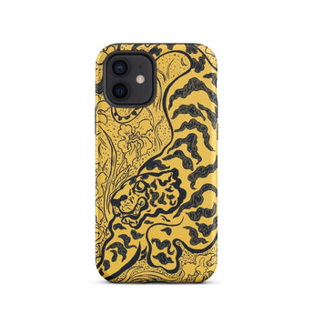 Tiger in the Jungle - Paul Ranson Phone Case Iphone 12 / Matte Yellow Phone Case Tiger Design Paul Ranson’s Hypnotic Dreamscape, Dreamscape