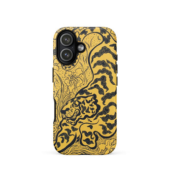 Tiger in the Jungle - Paul Ranson Phone Case Iphone 17 / Matte Yellow Black Tiger Print Phone Case Textured Surface Paul Ranson’s Hypnotic