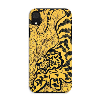 Tiger in the Jungle - Paul Ranson Phone Case Iphone Xr / Matte Phone Case Intricate Yellow Black Abstract Design Floral Paul Ranson’s