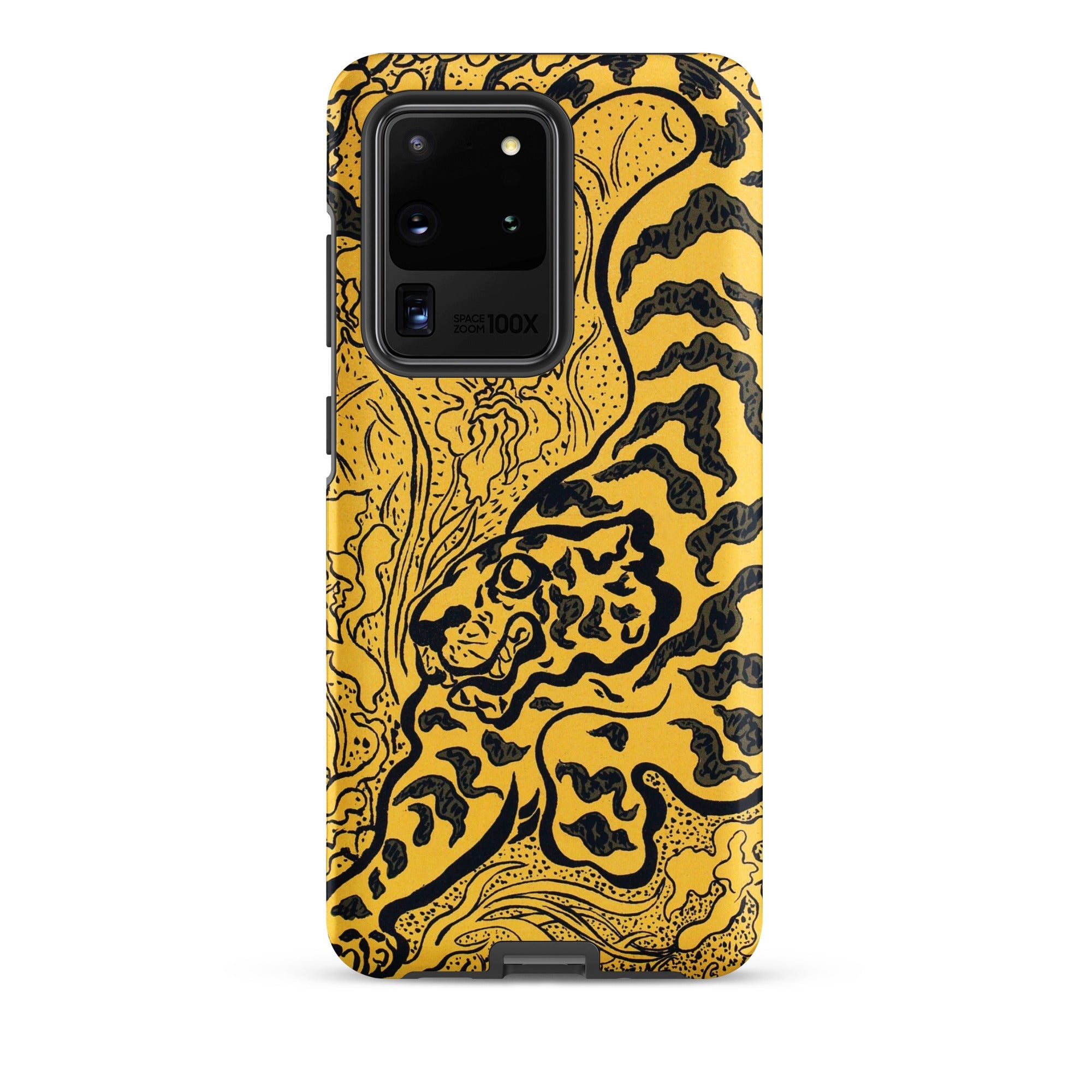 Tiger in the Jungle Paul Ranson Samsung Case, Galaxy S20 Ultra / Matte, Yellow Phone Case Black Tiger Design