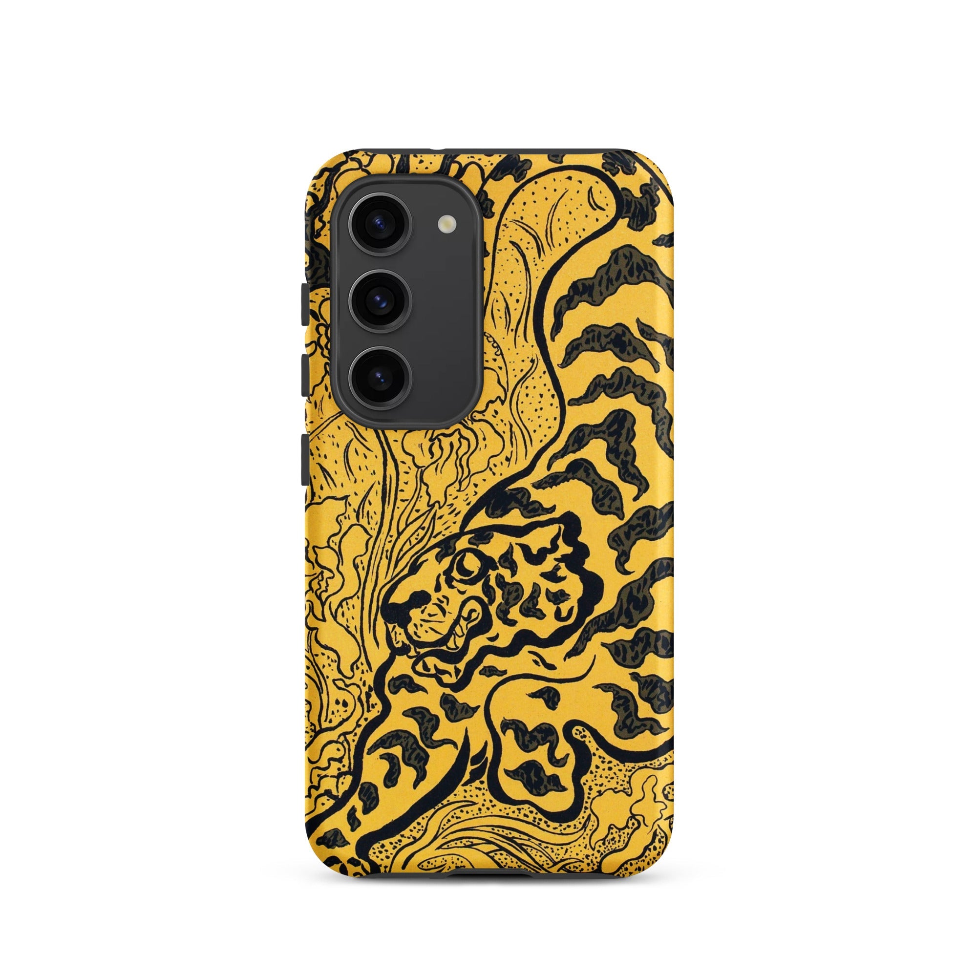 Tiger in the Jungle Paul Ranson Samsung Case, Galaxy S23 / Matte, Yellow Phone Case Black Tiger Design