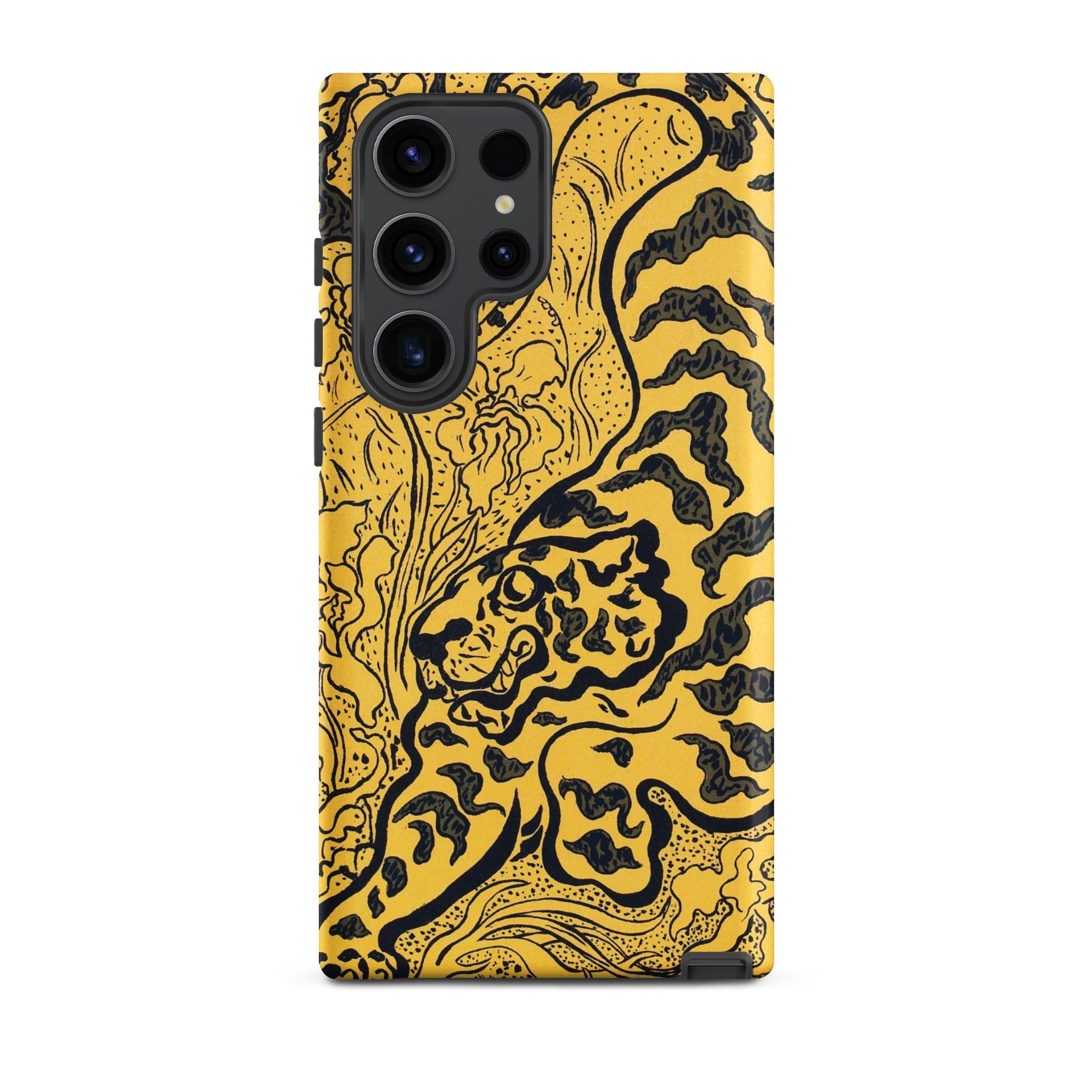 Tiger in the Jungle Paul Ranson Samsung Case, Galaxy S23 Ultra / Matte, Yellow Phone Case Black Tiger Design