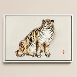 Tiger - Kōno Bairei Kacho-e Art Print / Canvas, 18x12’’ / 46x31cm / White Frame, Posters Prints & Visual Artwork, Toby Leon