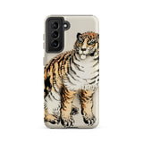 Tiger - Kono Bairei Meiji Animal Phone Case Sleek Light Gray Phone Case Detailed Illustration Orange Kōno Bairei Tiger, Meiji Animal