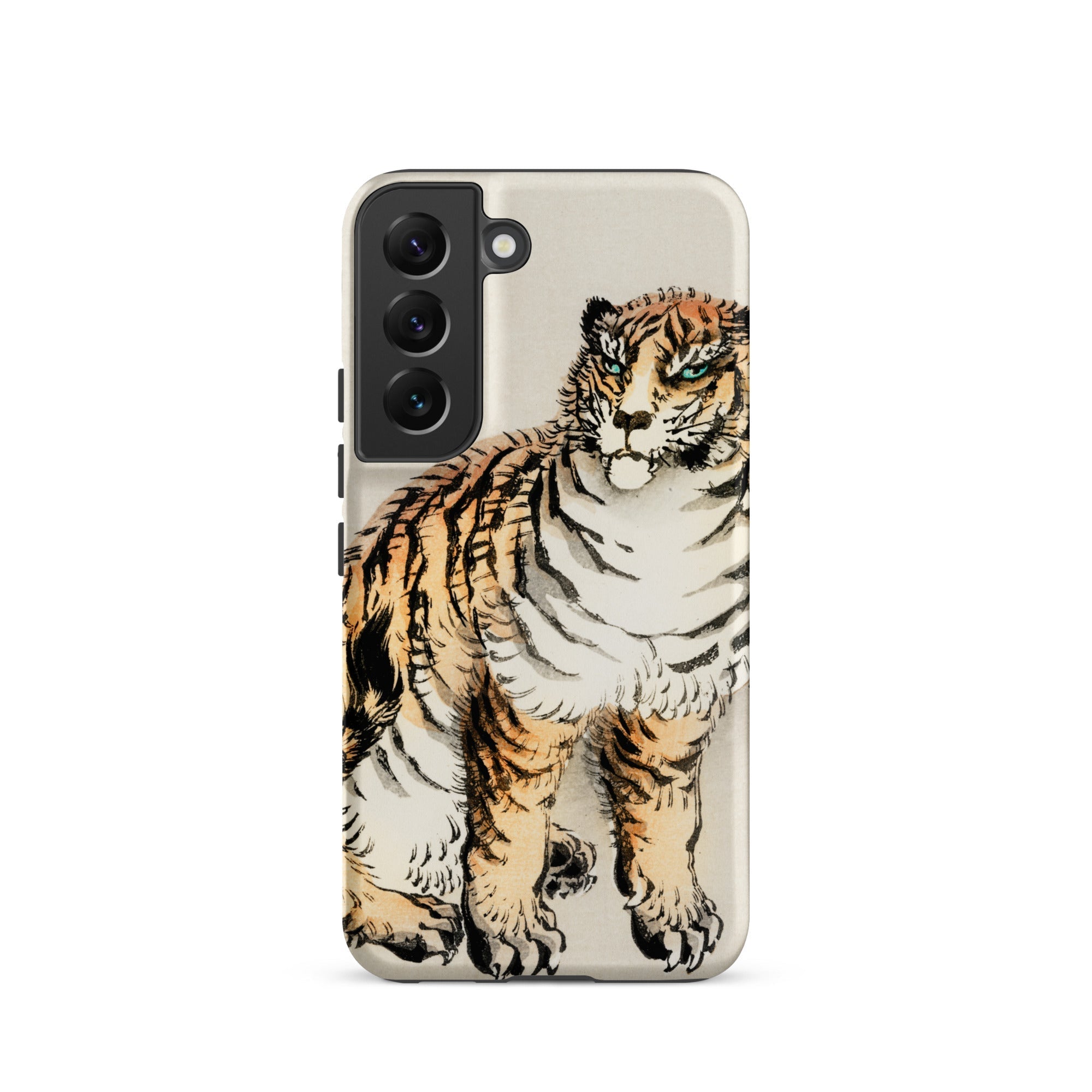 Tiger Kōno Bairei Meiji Animal Samsung Case, Galaxy S22 / Matte, White Smartphone Case Stylized Tiger Illustration