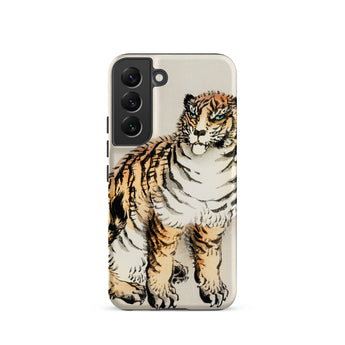 Tiger - Kōno Bairei Meiji Animal Samsung Case, Galaxy S22 / Matte, White Smartphone Case Stylized Tiger Illustration