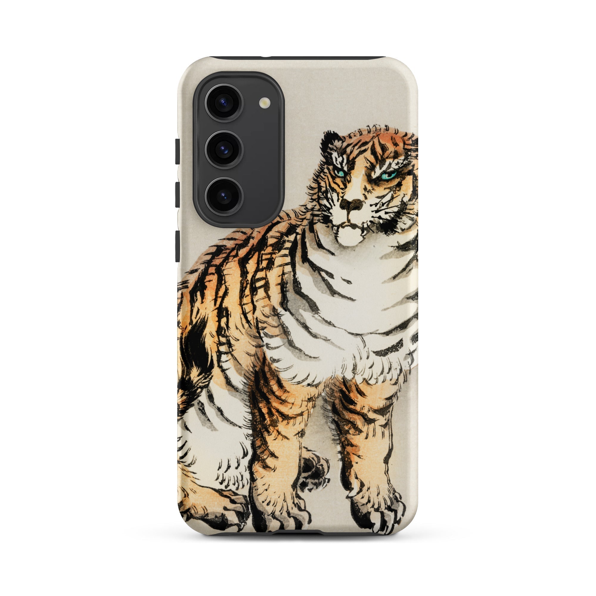 Tiger Kōno Bairei Meiji Animal Samsung Case, Galaxy S23 Plus / Matte, Mobile Phone Case Tiger Illustration Blue Eyes