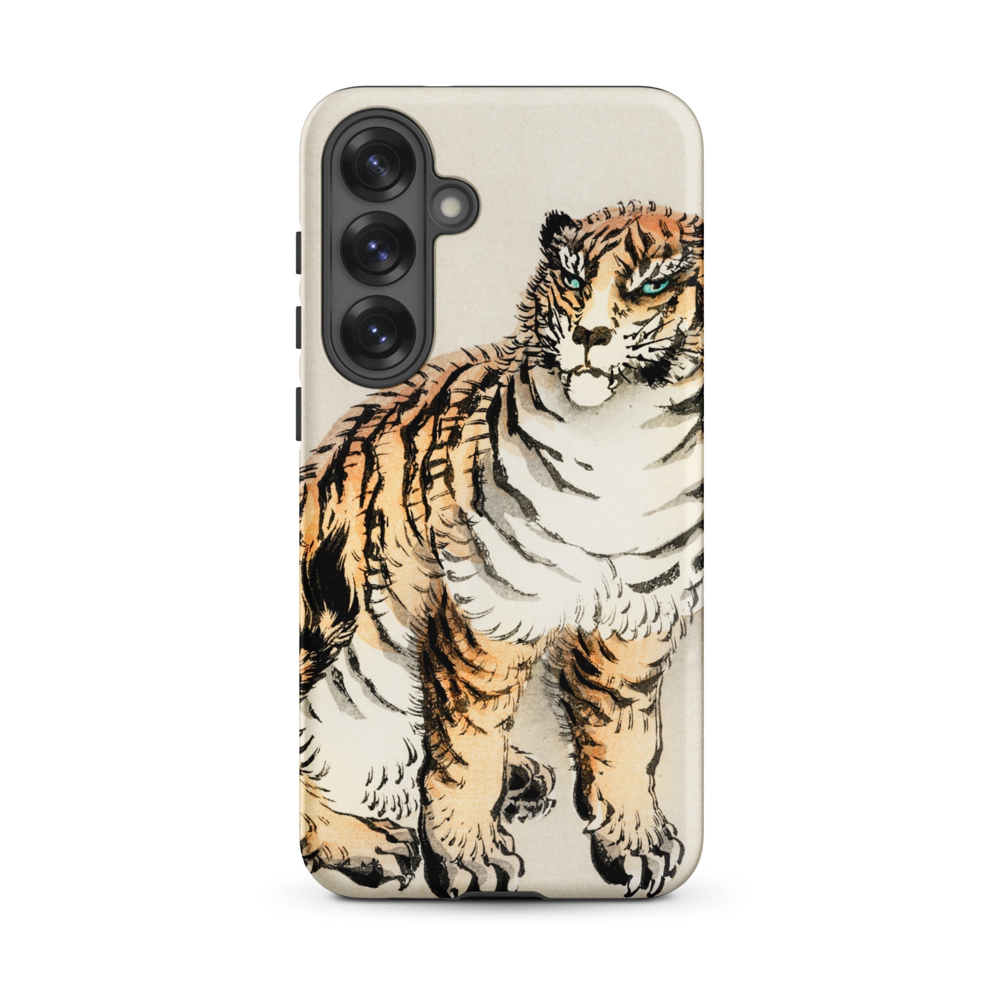 Tiger Kōno Bairei Meiji Animal Samsung Case, Galaxy S25 Plus / Matte, Cream Colored Smartphone Case Detailed Illustration Tiger