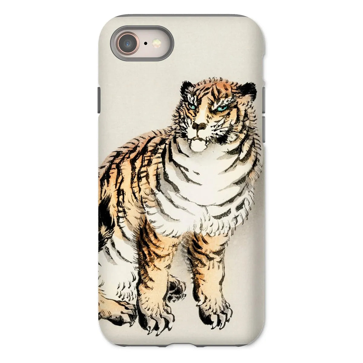 Tiger - Meiji Animal Aesthetic Phone Case - Kōno Bairei - Iphone 8 / Matte - Mobile Phone Cases - Aesthetic Art