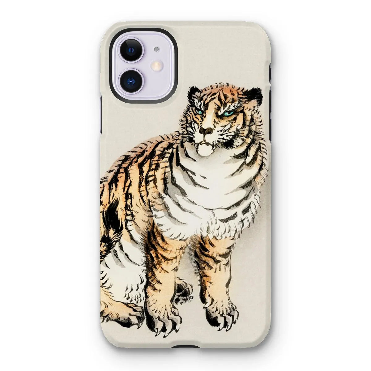 Tiger - Meiji Animal Aesthetic Phone Case - Kōno Bairei - Iphone 11 / Matte - Mobile Phone Cases - Aesthetic Art