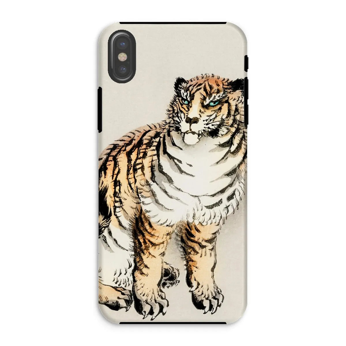 Tiger - Meiji Animal Aesthetic Phone Case - Kōno Bairei - Iphone Xs / Matte - Mobile Phone Cases - Aesthetic Art