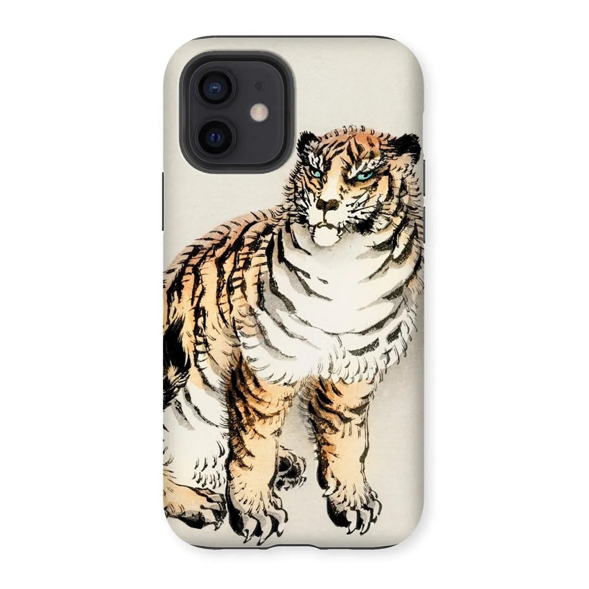 Tiger - Meiji Animal Aesthetic Phone Case - Kōno Bairei - Iphone 12 / Matte - Mobile Phone Cases - Aesthetic Art