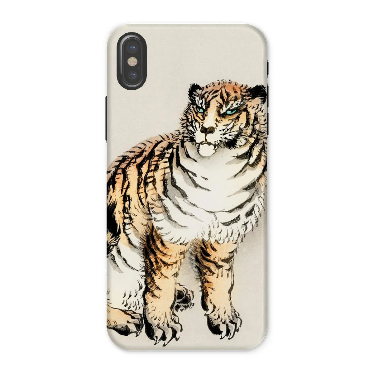 Tiger - Meiji Animal Aesthetic Phone Case - Kōno Bairei - Iphone x / Matte - Mobile Phone Cases - Aesthetic Art
