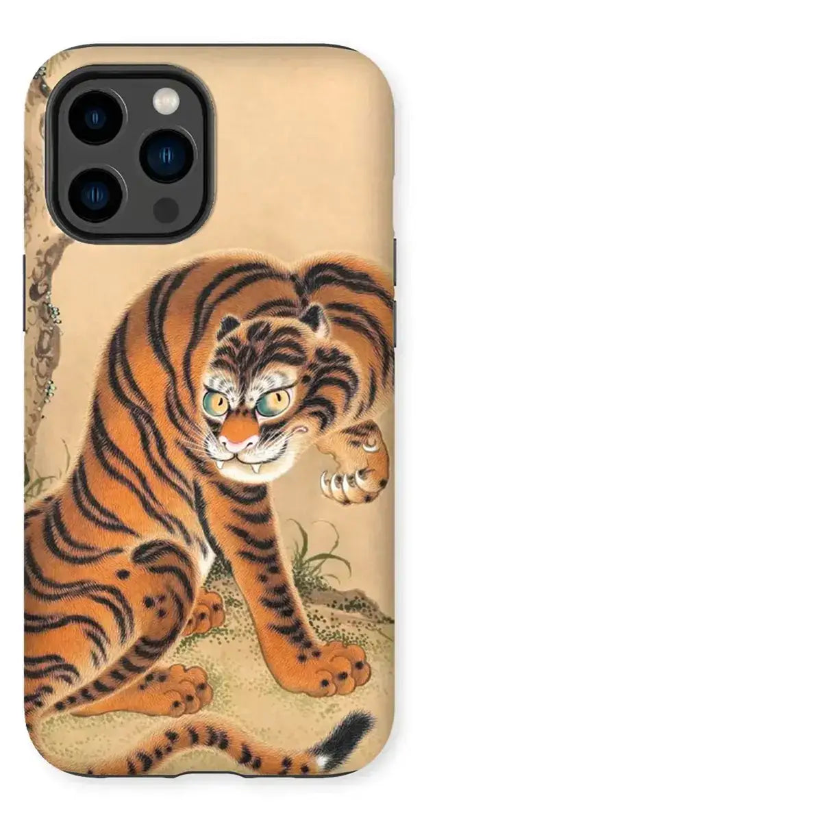 Tiger-themed art iPhone case showcasing eclectic design for art lovers