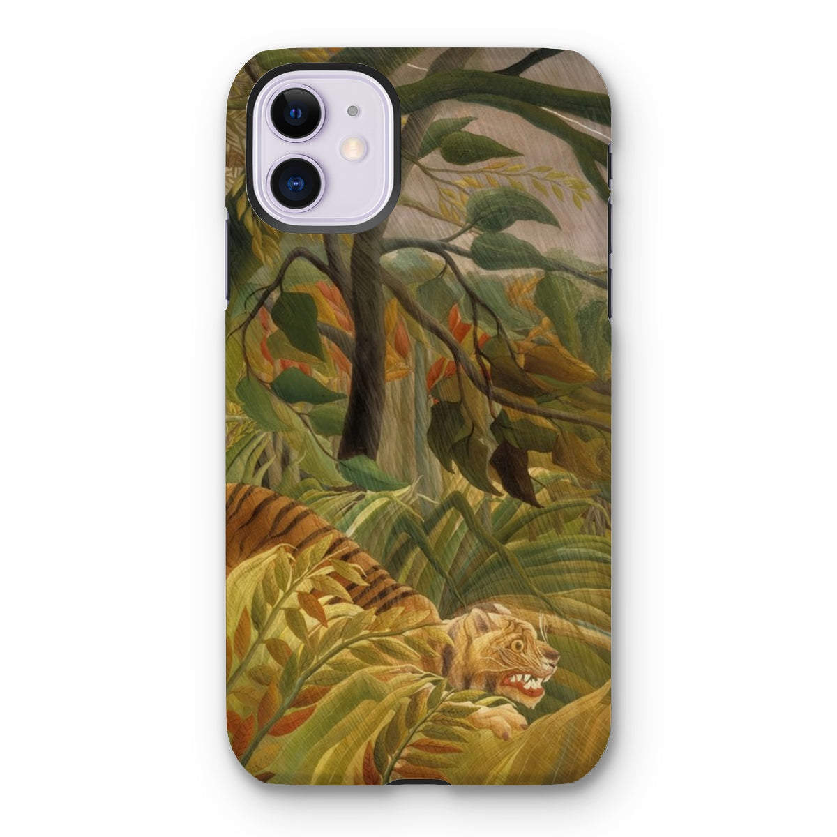 Tiger in a Tropical Storm - Henri Rousseau Iphone Case, 11 / Matte, Iphone Case Jungle Tiger Art