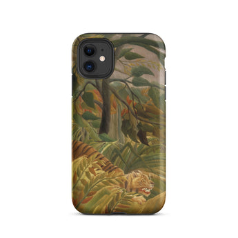 Tiger in a Tropical Storm - Henri Rousseau Iphone Case, 11 / Matte, Phone Case Jungle Scene