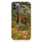Tiger in a Tropical Storm - Henri Rousseau Iphone Case, 11 Pro Max / Matte, Phone Case Jungle Tiger Art