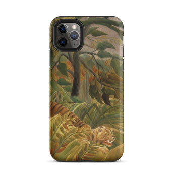 Tiger in a Tropical Storm - Henri Rousseau Iphone Case, 11 Pro Max / Matte, Tiger-themed Phone Case