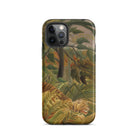 Tiger in a Tropical Storm Henri Rousseau Iphone Case, 12 Pro / Matte, Tiger Jungle Phone Case