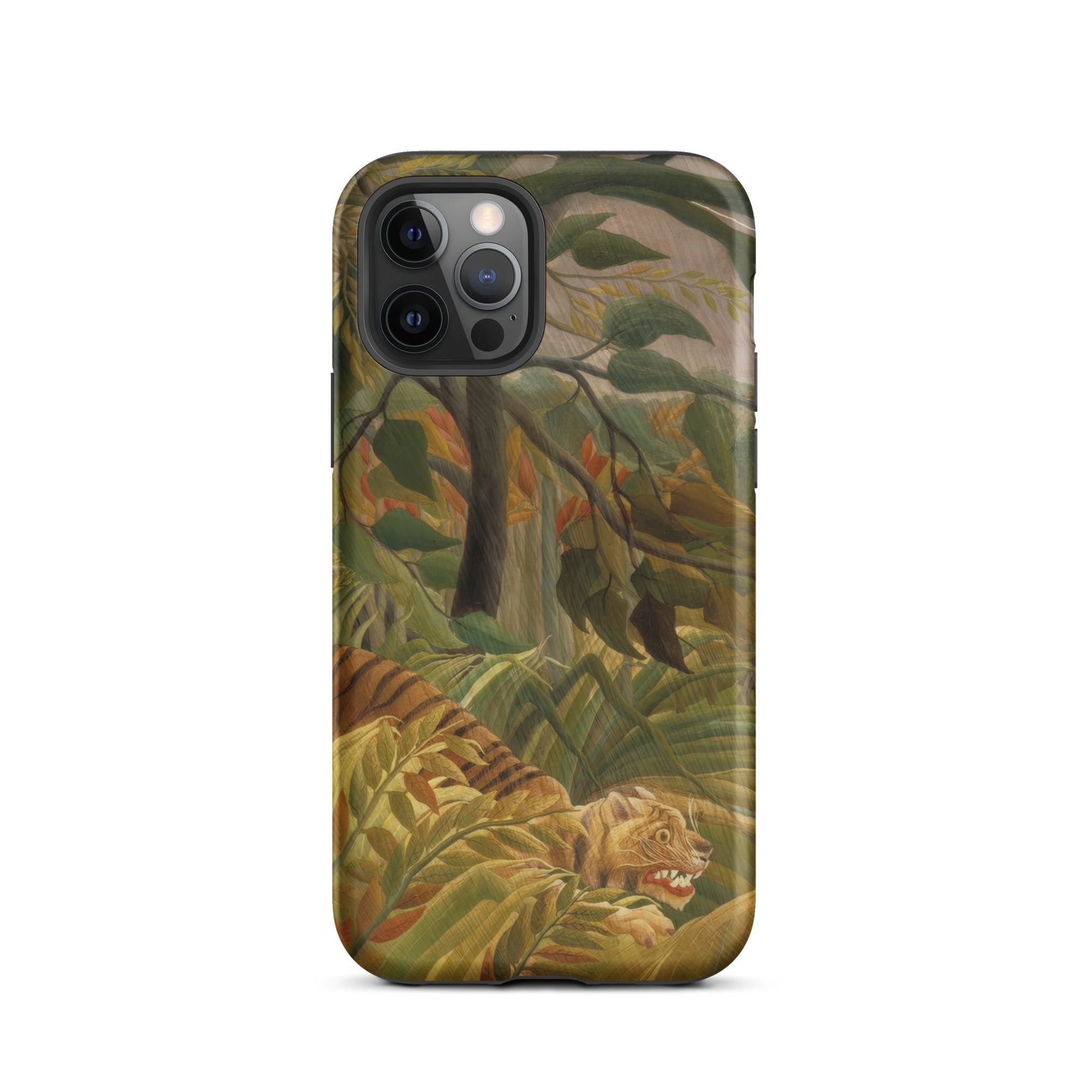 Tiger in a Tropical Storm Henri Rousseau Iphone Case, 12 Pro / Matte, Tiger Jungle Phone Case