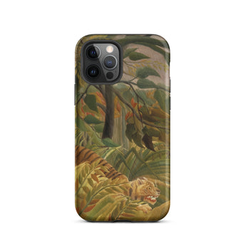 Tiger in a Tropical Storm - Henri Rousseau Iphone Case, 12 Pro / Matte, Tiger Jungle Phone Case