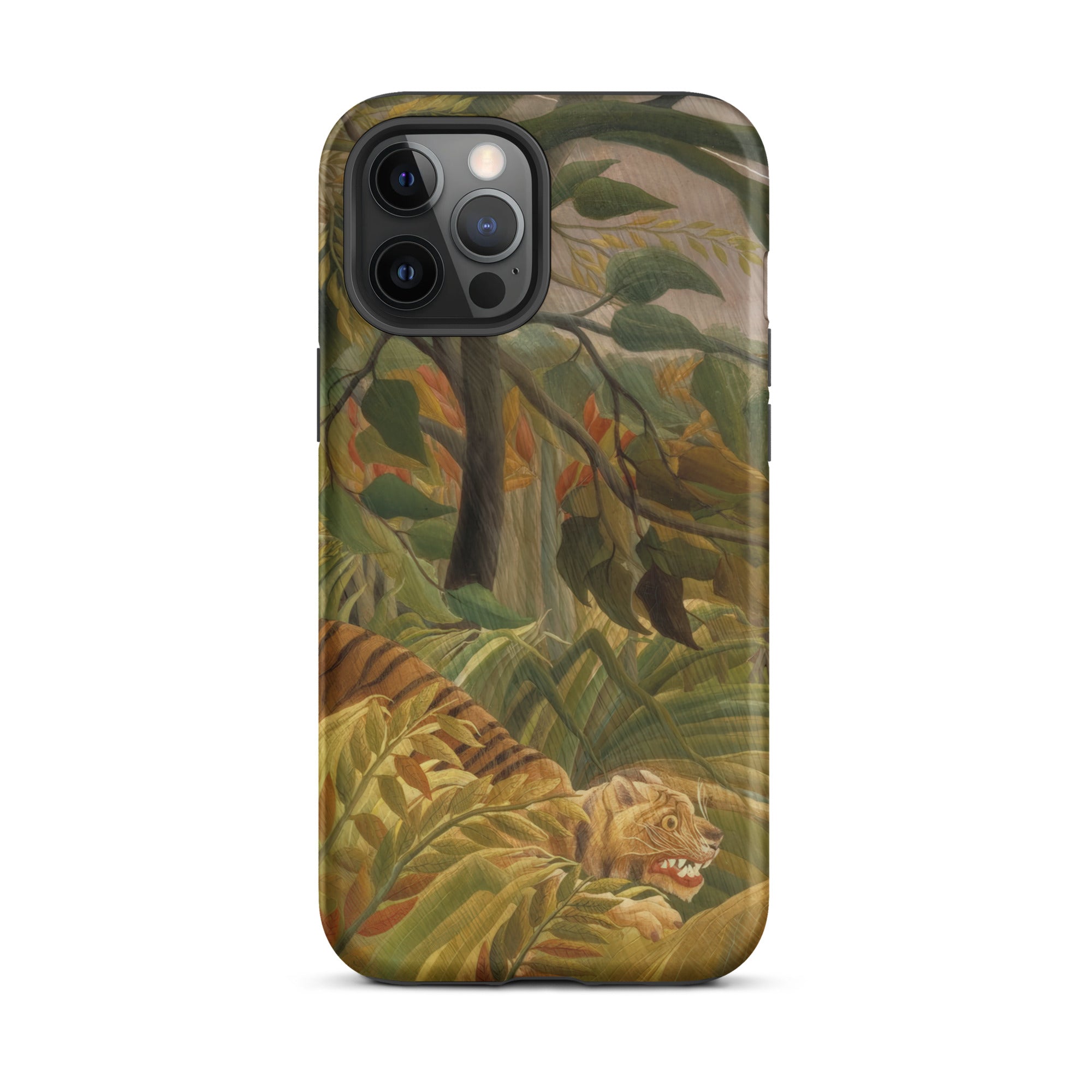 Tiger in a Tropical Storm Henri Rousseau Iphone Case, 12 Pro Max / Matte, Artistic Phone Case