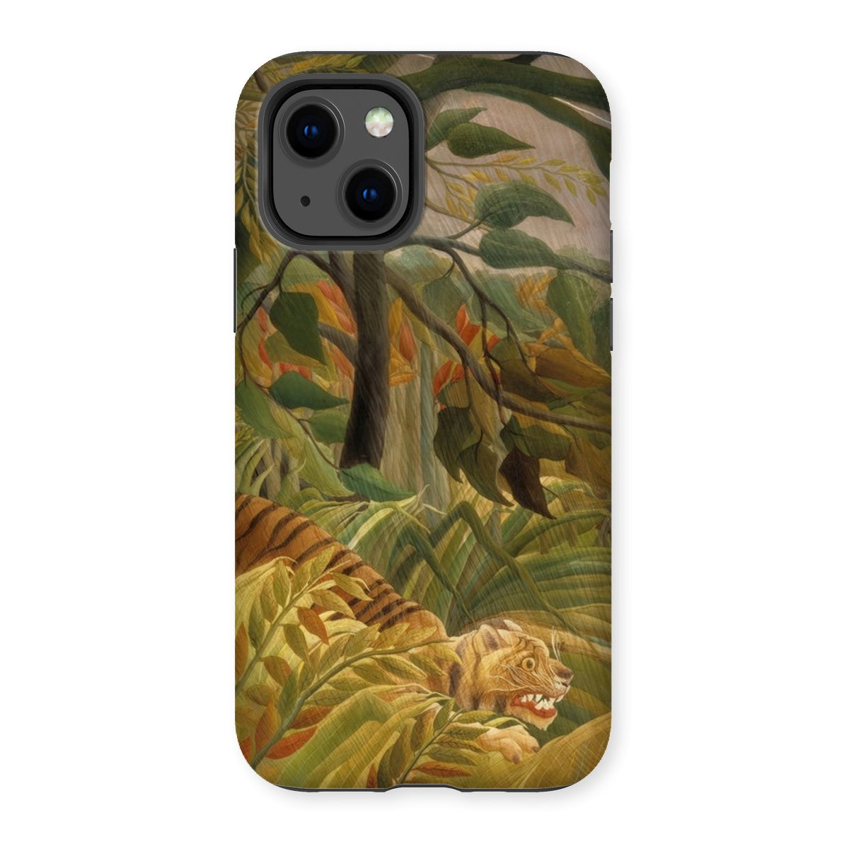 Tiger in a Tropical Storm - Henri Rousseau Iphone Case, 13 / Matte, Iphone Case Jungle Tiger Design