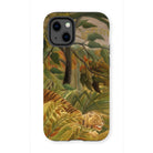 Tiger in a Tropical Storm - Henri Rousseau Iphone Case, 13 Mini / Matte, Phone Case Jungle Tiger Art