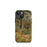 Tiger in a Tropical Storm - Henri Rousseau Iphone Case, 13 Mini / Matte, Tiger-themed Phone Case