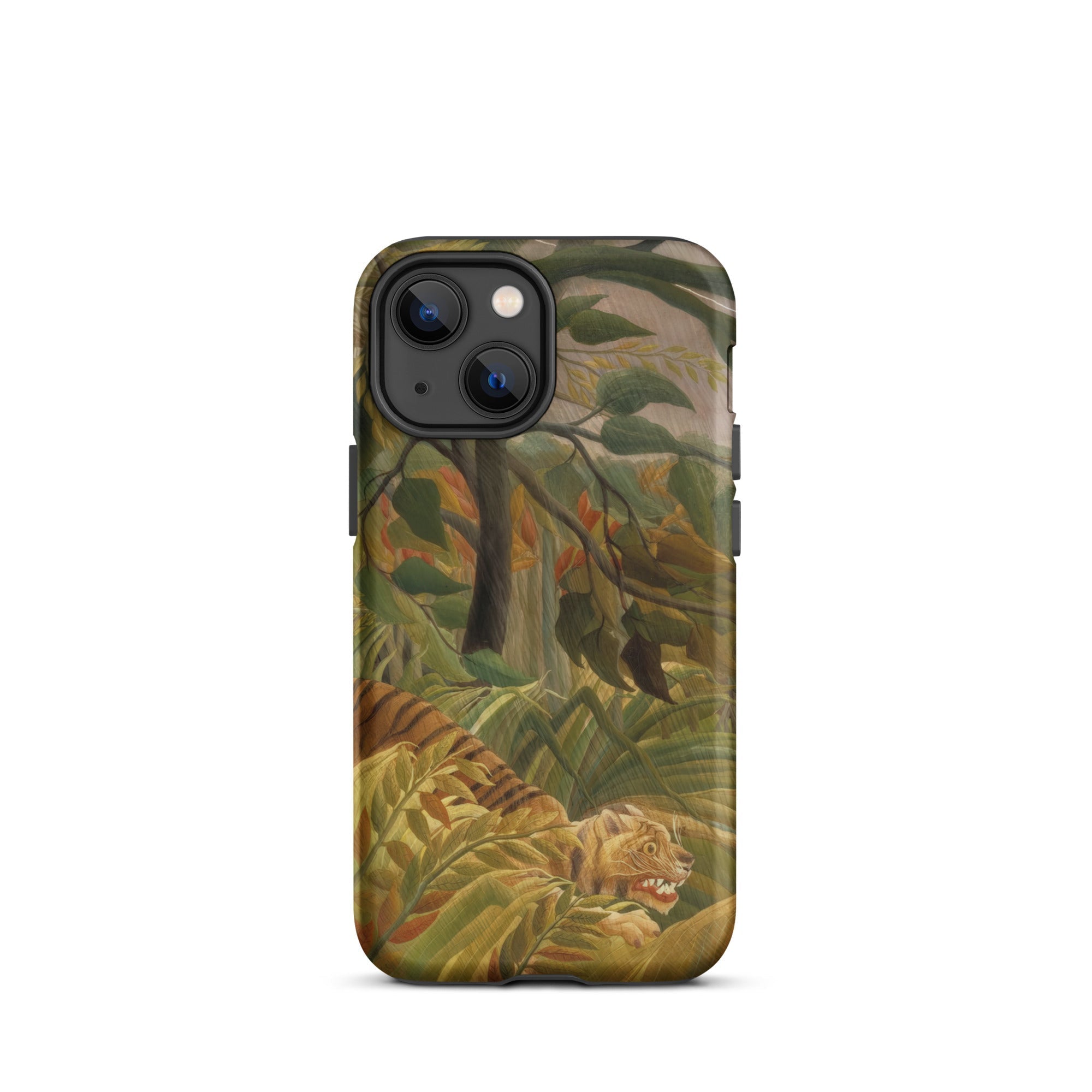 Tiger in a Tropical Storm Henri Rousseau Iphone Case, 13 Mini / Matte, Tiger Themed Phone Case