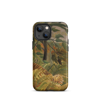 Tiger in a Tropical Storm - Henri Rousseau Iphone Case, 13 Mini / Matte, Tiger-themed Phone Case