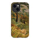 Tiger in a Tropical Storm - Henri Rousseau Iphone Case, 14 Plus / Matte, Phone Case Jungle Tiger Art