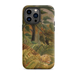 Tiger in a Tropical Storm - Henri Rousseau Iphone Case, 14 Pro Max / Matte, Tiger-themed Iphone Case