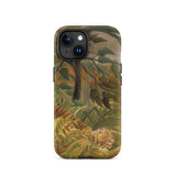 Tiger in a Tropical Storm - Henri Rousseau Iphone Case, 15 / Matte, Tiger-themed Phone Case