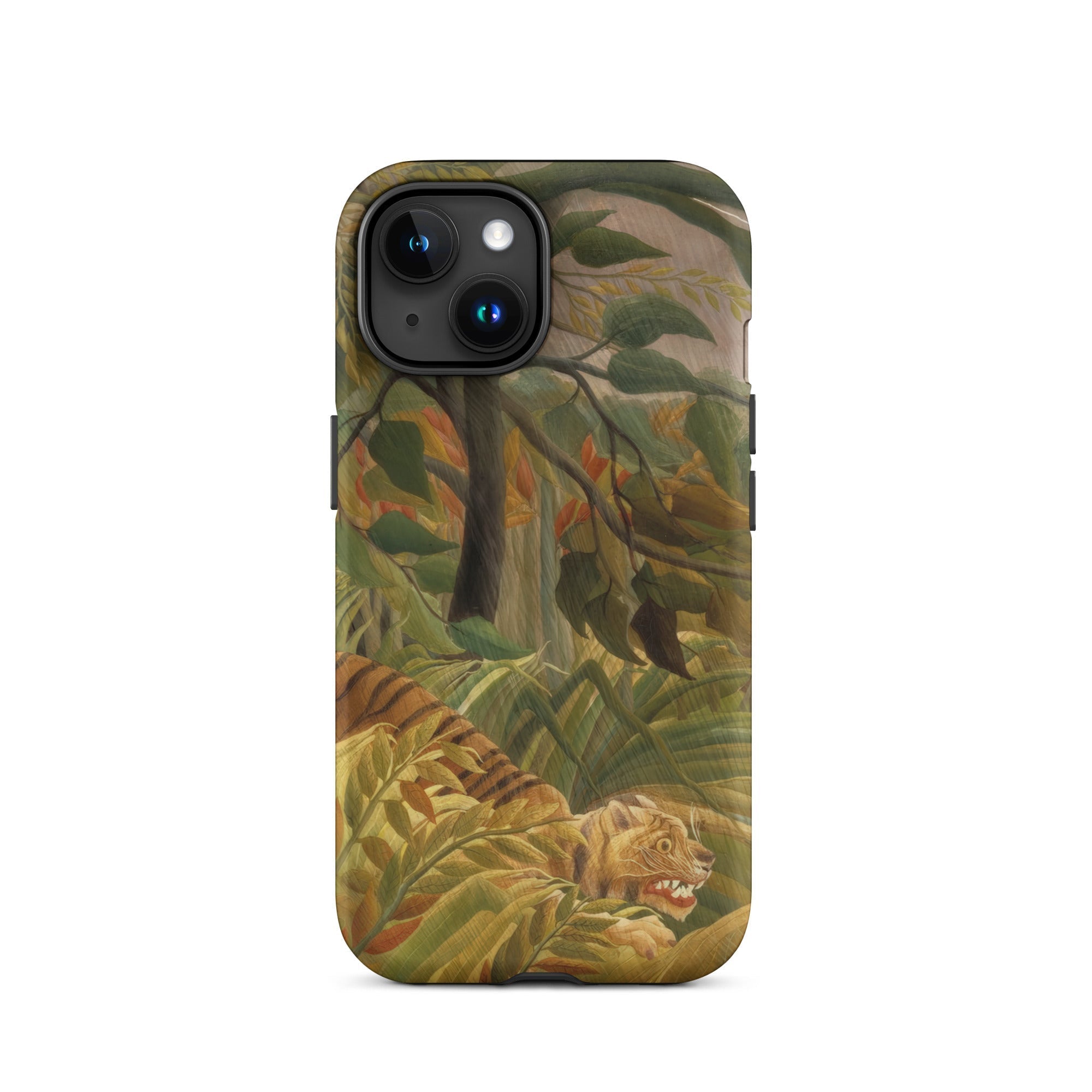 Tiger in a Tropical Storm Henri Rousseau Iphone Case, 15 / Matte, Tiger Themed Phone Case