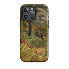 Tiger in a Tropical Storm - Henri Rousseau Iphone Case, 16 Pro Max / Matte, Iphone Case Jungle Tiger Design