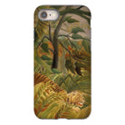 Tiger in a Tropical Storm - Henri Rousseau Iphone Case, 8 / Matte, Phone Case Jungle Tiger Design