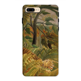 Tiger in a Tropical Storm - Henri Rousseau Iphone Case, 8 Plus / Matte, Phone Case Jungle Tiger Art