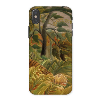 Tiger in a Tropical Storm - Henri Rousseau Iphone Case, x / Matte, Artistic Phone Case