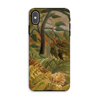 Tiger in a Tropical Storm - Henri Rousseau Iphone Case, Xs Max / Matte, Tiger-themed Phone Case