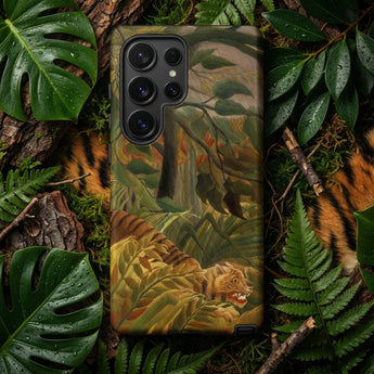 Tiger in a Tropical Storm - Henri Rousseau Phone Case, Mobile Cases, Toby Leon