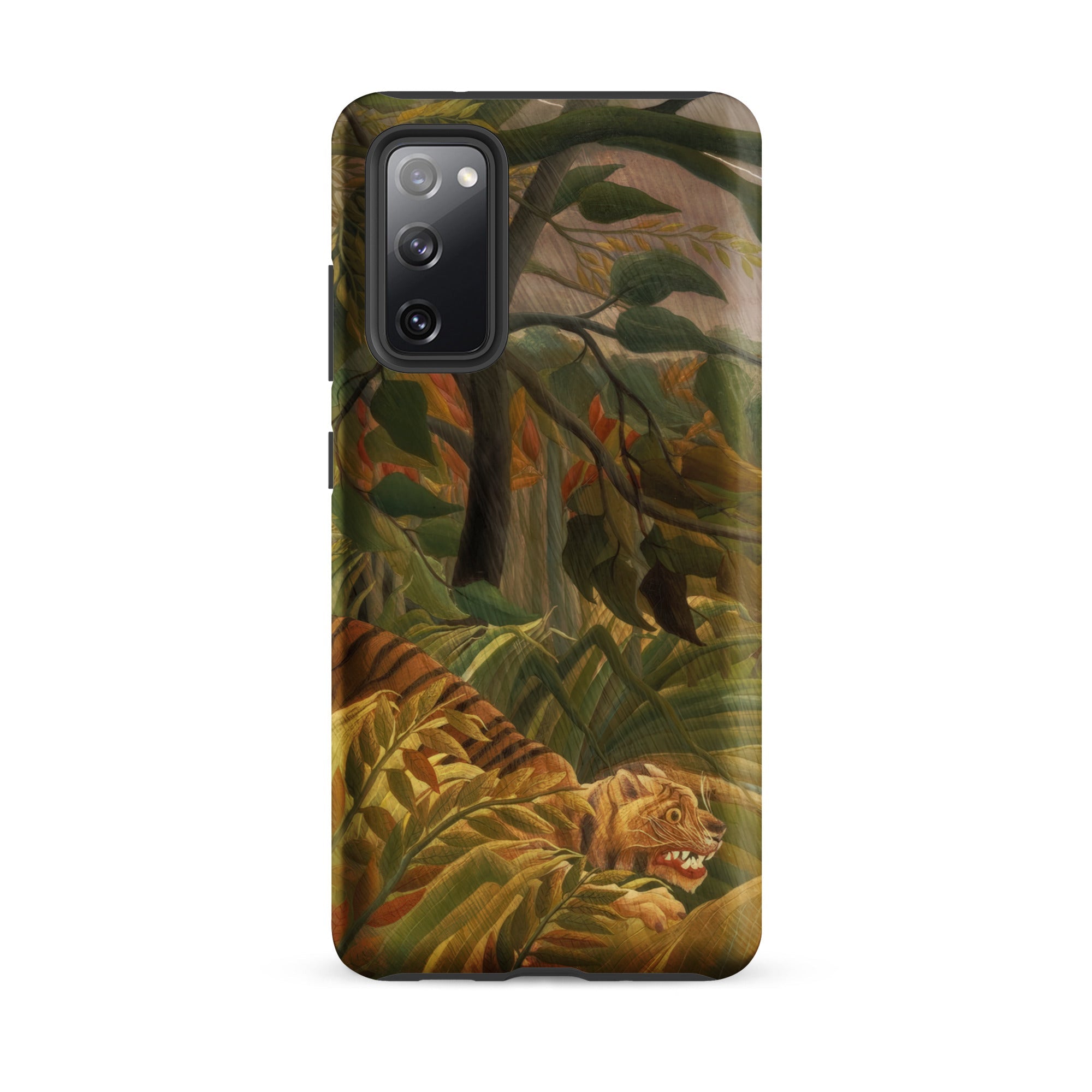 Tiger in a Tropical Storm Henri Rousseau Samsung Case, Galaxy S20 Fe / Matte, Phone Case Jungle Scene Tiger