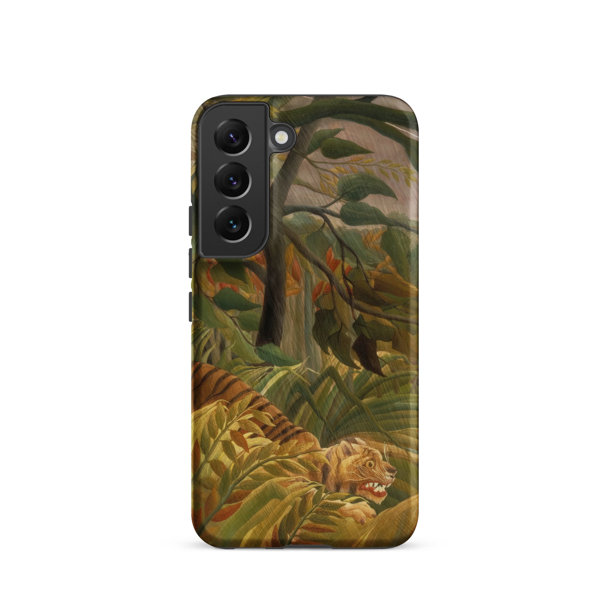 Tiger in a Tropical Storm Henri Rousseau Samsung Case, Galaxy S22 / Matte, Phone Case Jungle Scene Tiger