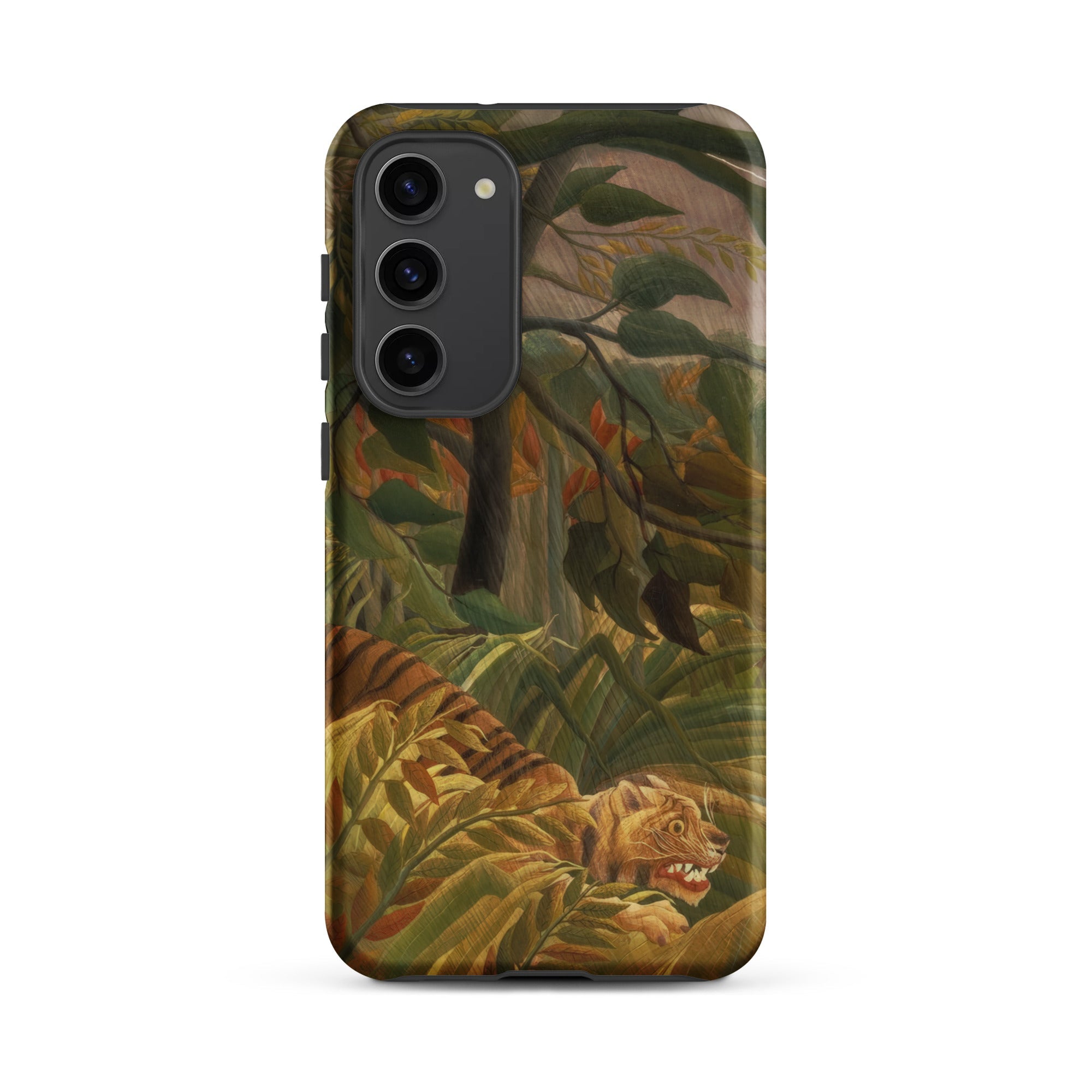 Tiger in a Tropical Storm Henri Rousseau Samsung Case, Galaxy S23 Plus / Matte, Smartphone Case Jungle Scene Tiger
