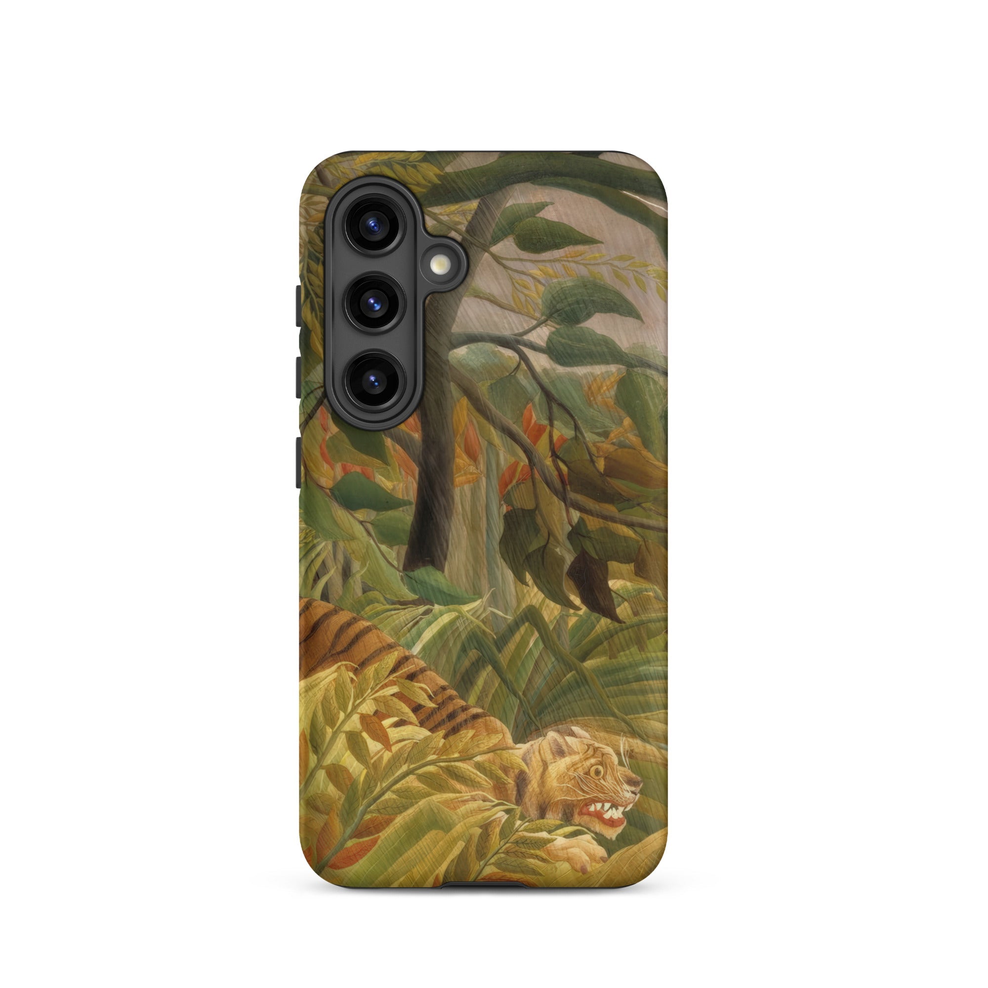Tiger in a Tropical Storm Henri Rousseau Samsung Case, Galaxy S24 / Matte, Phone Case Jungle Painting Tiger