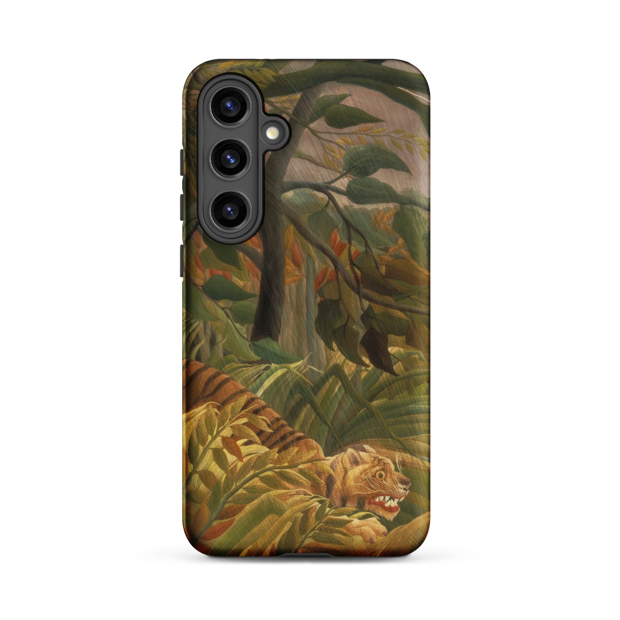 Tiger in a Tropical Storm Henri Rousseau Samsung Case, Galaxy S24 Plus / Matte, Phone Case Jungle Scene Tiger